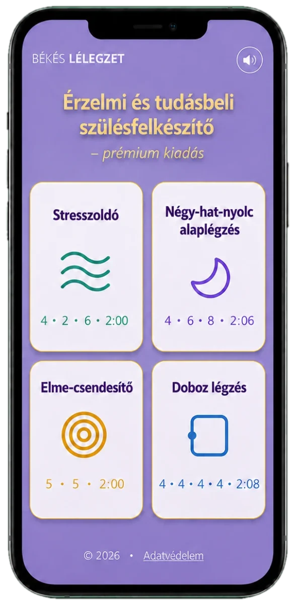 Légzőgyakorlat a szülésre telefonon